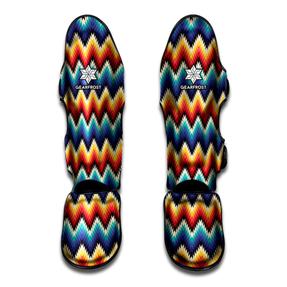 Native Tribal Inspired Pattern Print Muay Thai Shin Guard