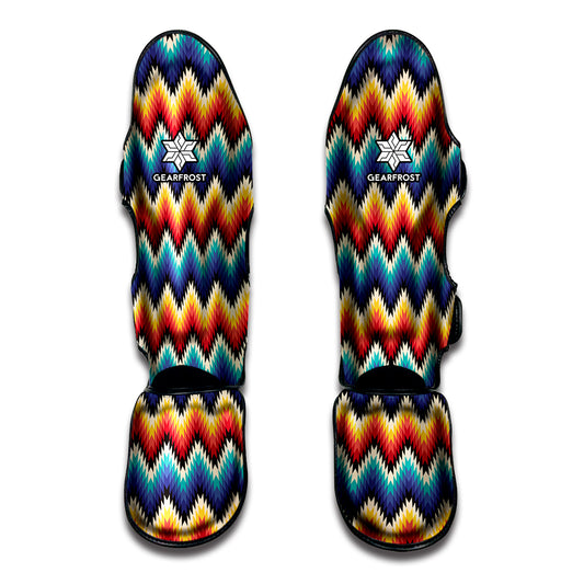 Native Tribal Inspired Pattern Print Muay Thai Shin Guard