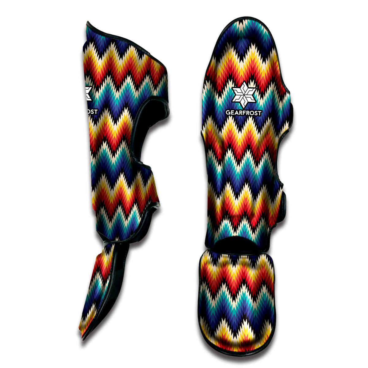 Native Tribal Inspired Pattern Print Muay Thai Shin Guard