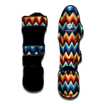 Native Tribal Inspired Pattern Print Muay Thai Shin Guard