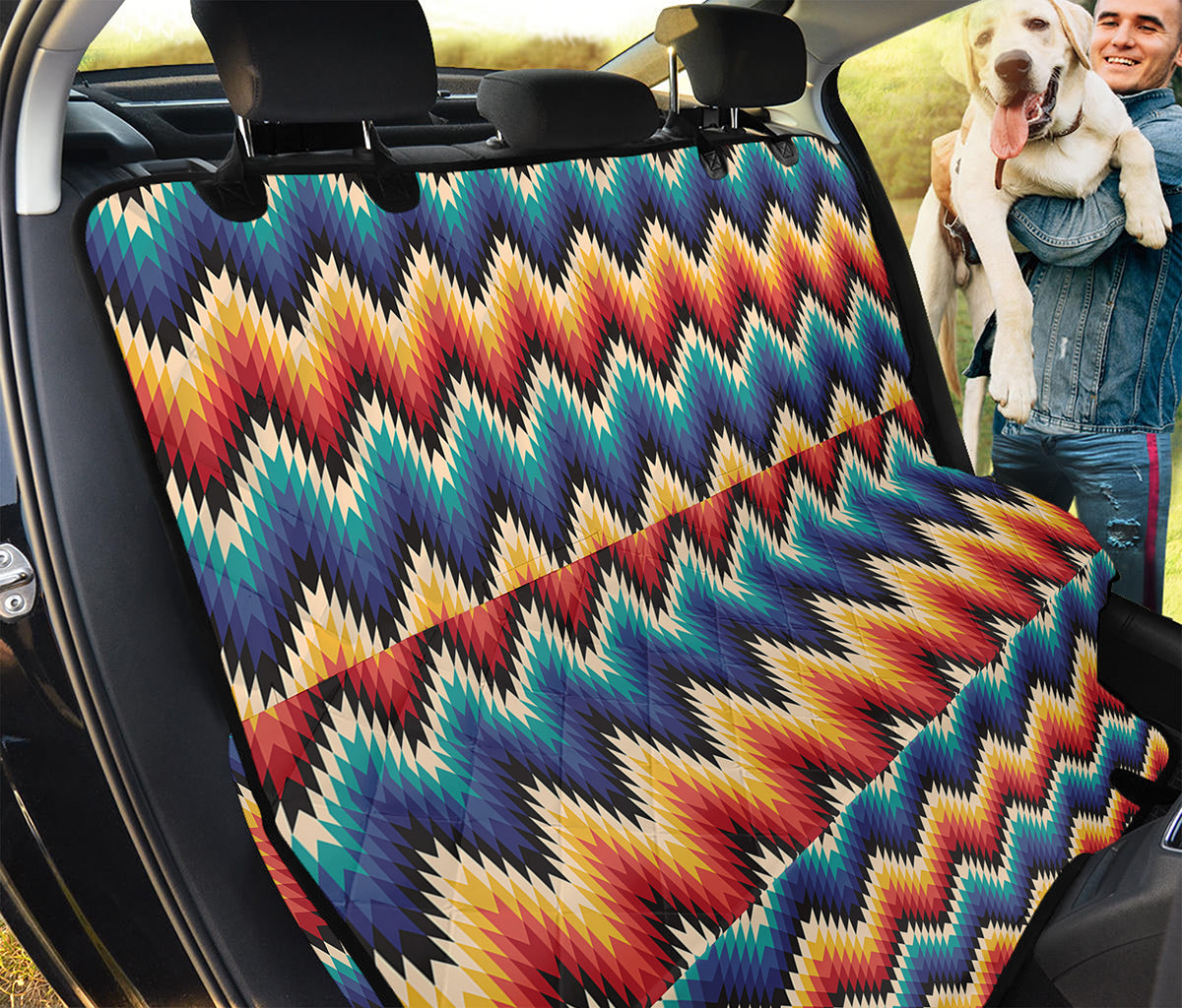 Native Tribal Inspired Pattern Print Pet Car Back Seat Cover
