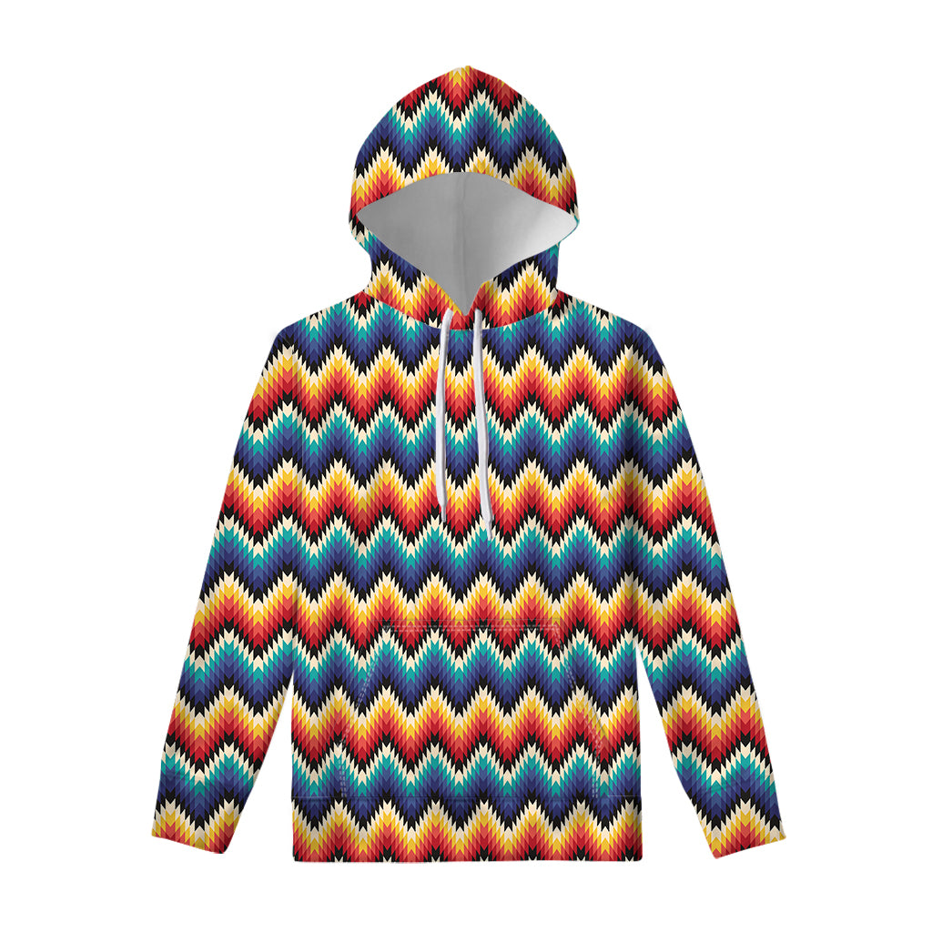 Native Tribal Inspired Pattern Print Pullover Hoodie