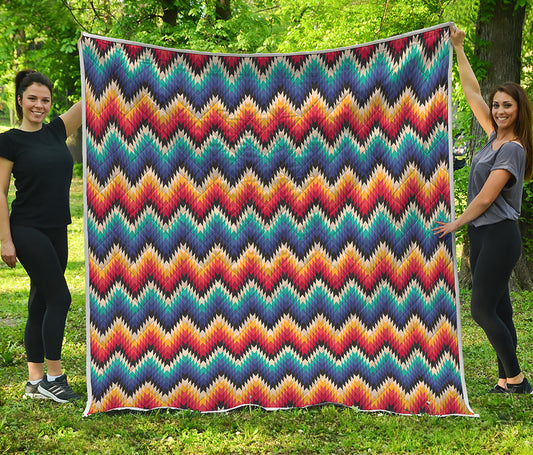 Native Tribal Inspired Pattern Print Quilt