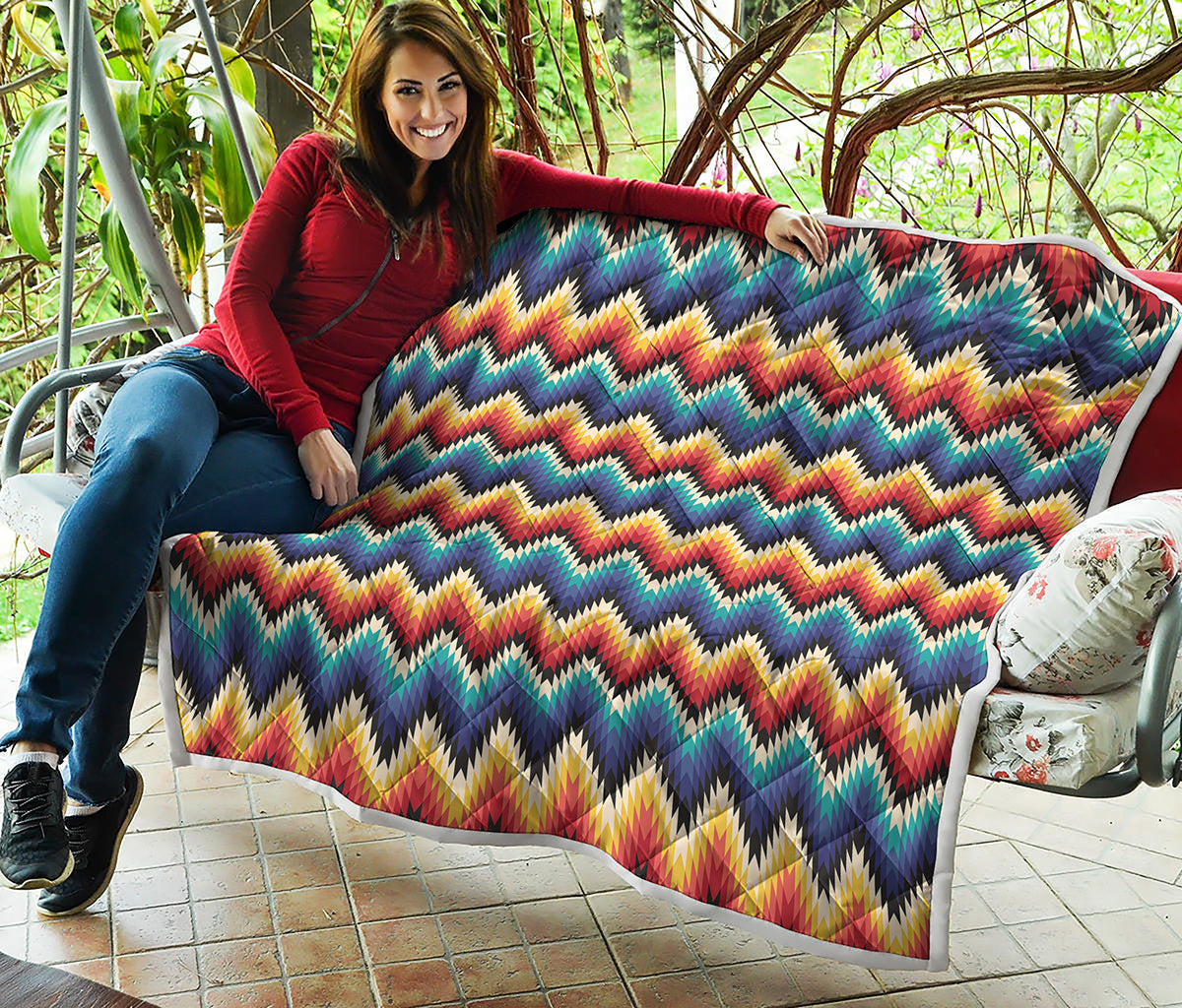 Native Tribal Inspired Pattern Print Quilt