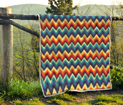 Native Tribal Inspired Pattern Print Quilt