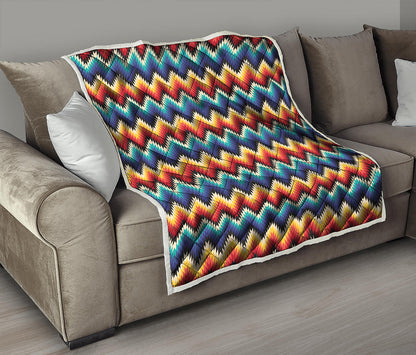 Native Tribal Inspired Pattern Print Quilt