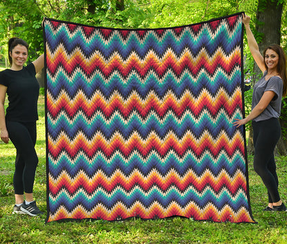 Native Tribal Inspired Pattern Print Quilt