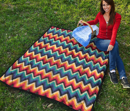 Native Tribal Inspired Pattern Print Quilt