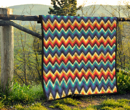 Native Tribal Inspired Pattern Print Quilt