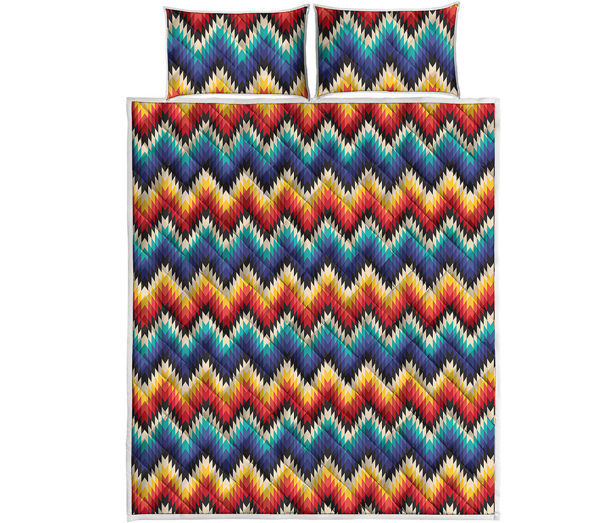 Native Tribal Inspired Pattern Print Quilt Bed Set