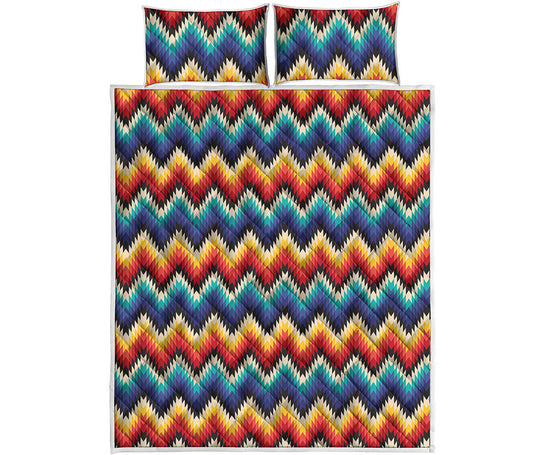 Native Tribal Inspired Pattern Print Quilt Bed Set