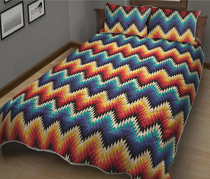 Native Tribal Inspired Pattern Print Quilt Bed Set
