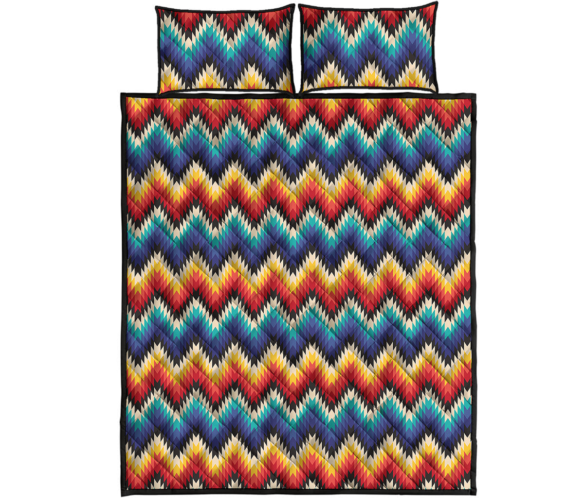 Native Tribal Inspired Pattern Print Quilt Bed Set