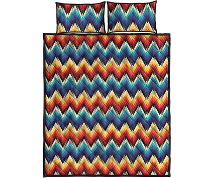 Native Tribal Inspired Pattern Print Quilt Bed Set