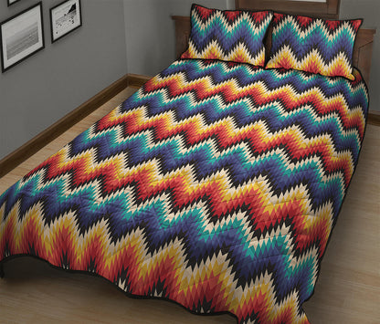Native Tribal Inspired Pattern Print Quilt Bed Set