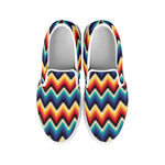Native Tribal Inspired Pattern Print White Slip On Shoes