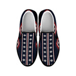 Native Tribal Navajo Pattern Print Black Slip On Shoes
