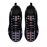 Native Tribal Navajo Pattern Print Black Sneakers