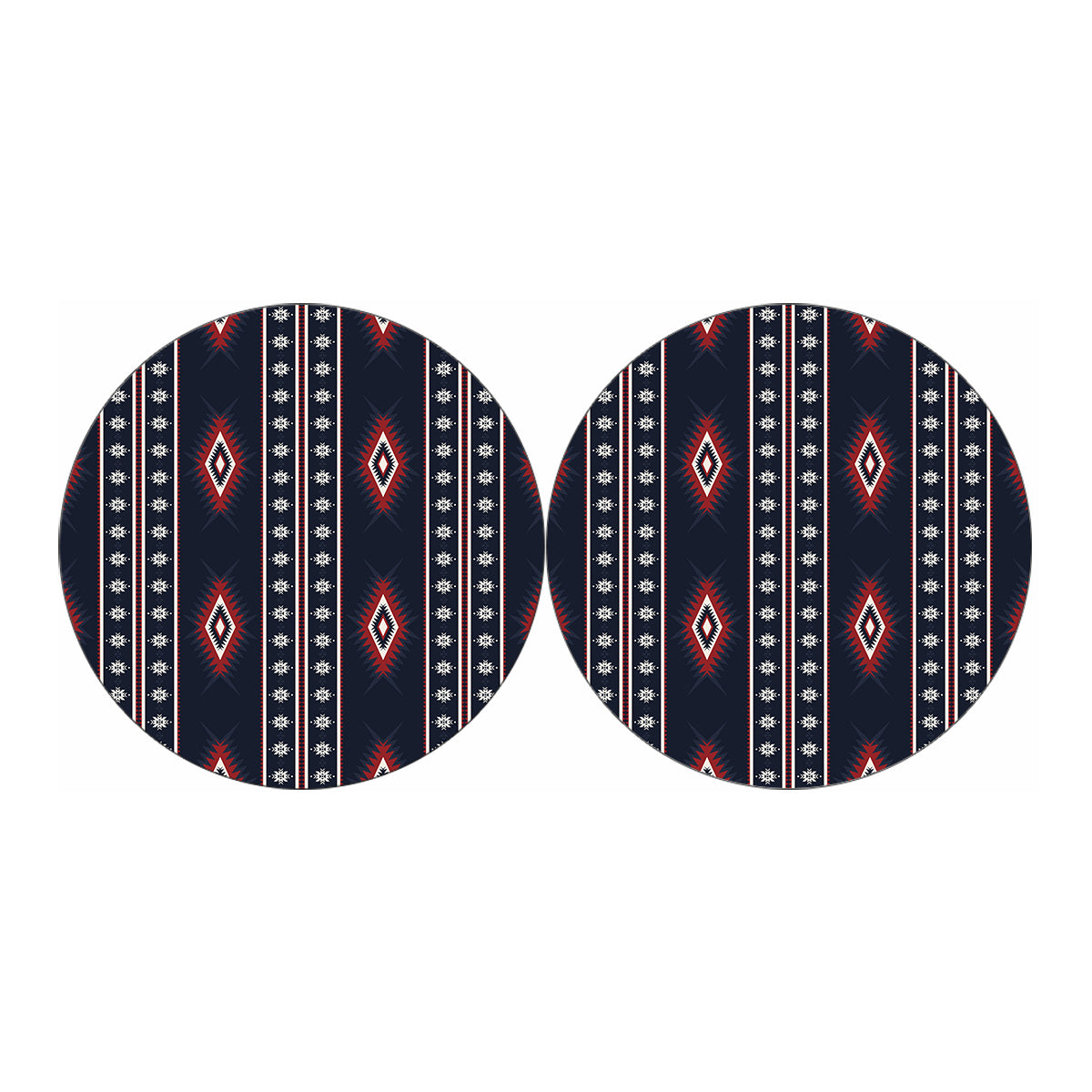 Native Tribal Navajo Pattern Print Car Coasters
