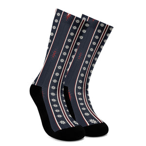 Native Tribal Navajo Pattern Print Crew Socks