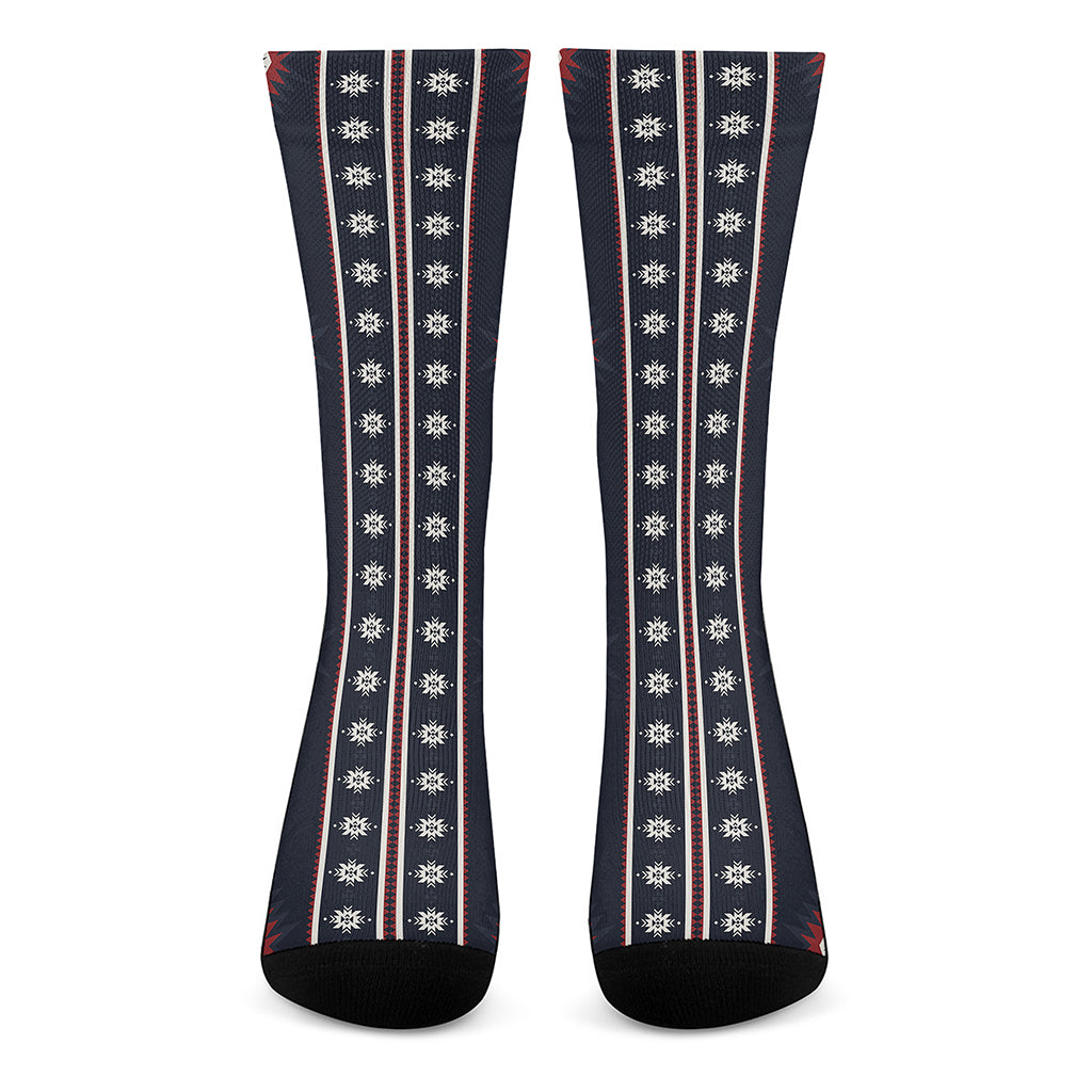 Native Tribal Navajo Pattern Print Crew Socks