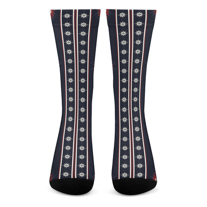 Native Tribal Navajo Pattern Print Crew Socks