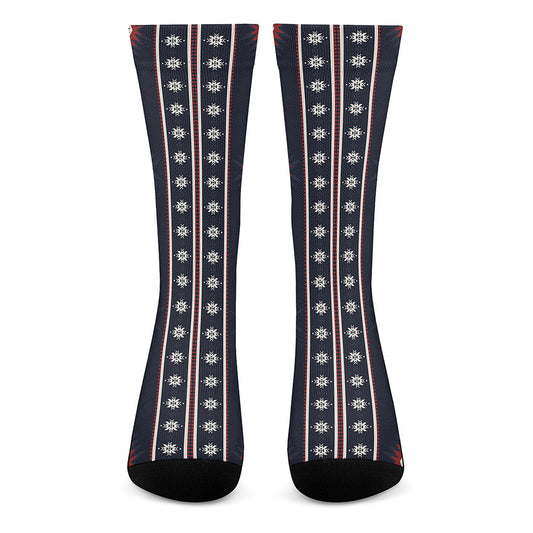 Native Tribal Navajo Pattern Print Crew Socks