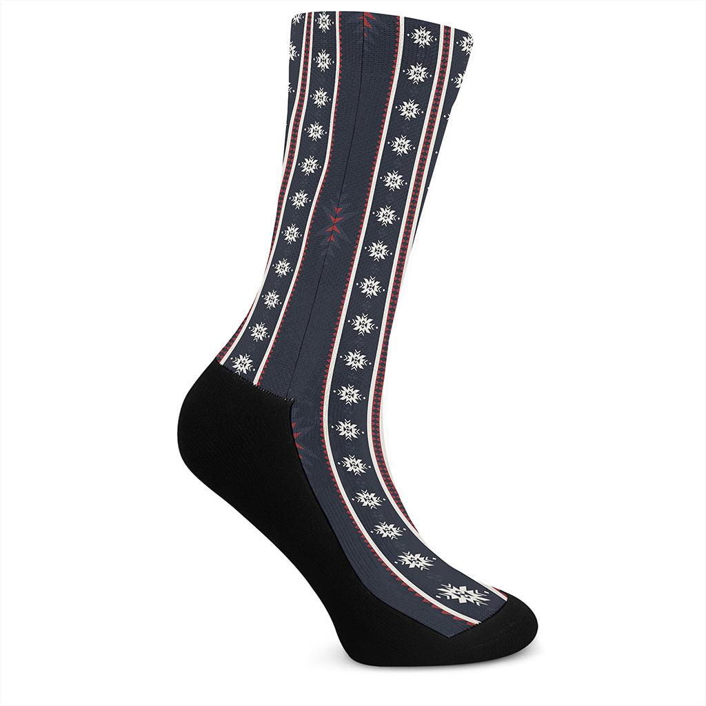 Native Tribal Navajo Pattern Print Crew Socks