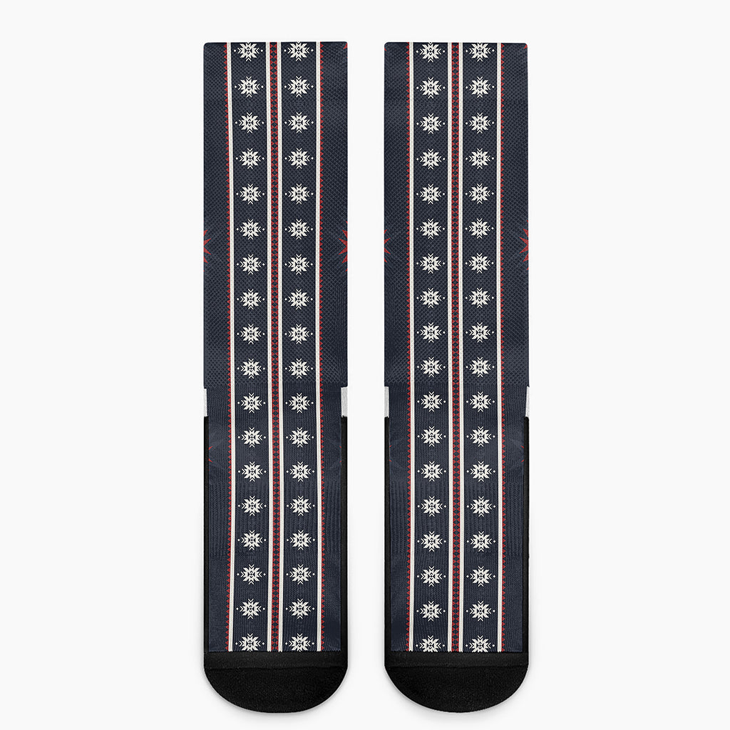 Native Tribal Navajo Pattern Print Crew Socks