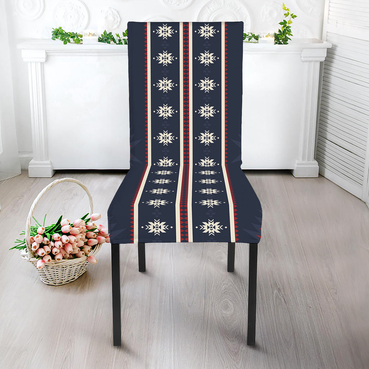 Native Tribal Navajo Pattern Print Dining Chair Slipcover