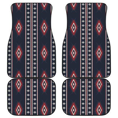 Native Tribal Navajo Pattern Print Front and Back Car Floor Mats