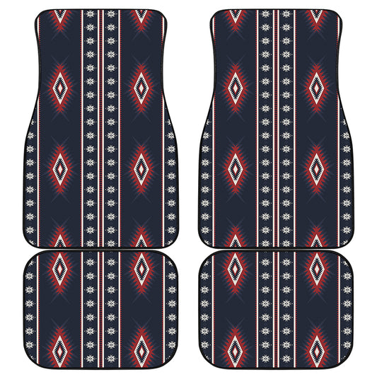 Native Tribal Navajo Pattern Print Front and Back Car Floor Mats