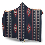 Native Tribal Navajo Pattern Print Hooded Blanket