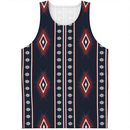Native Tribal Navajo Pattern Print Men's Tank Top
