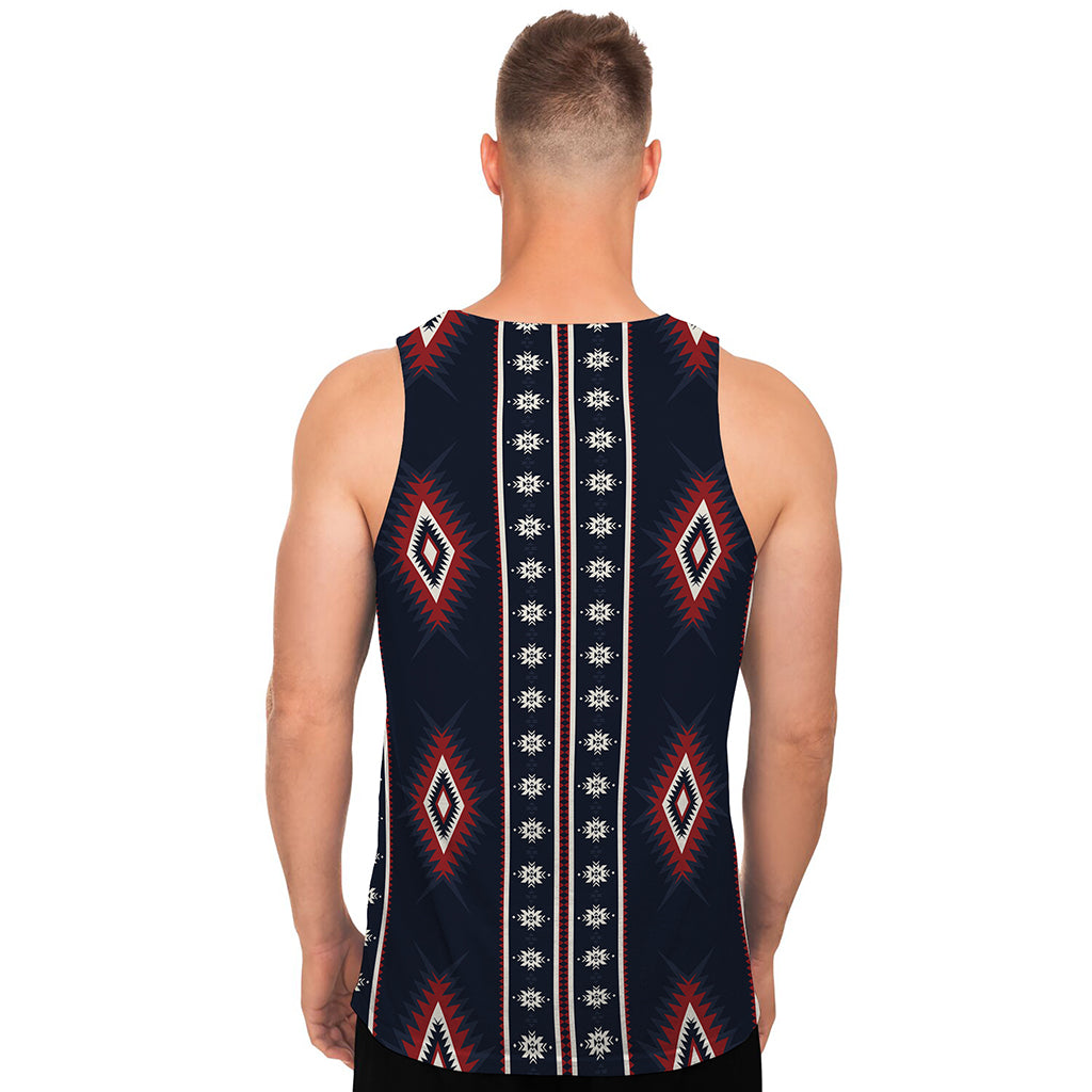 Native Tribal Navajo Pattern Print Men's Tank Top