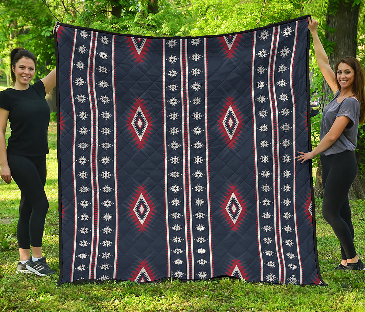 Native Tribal Navajo Pattern Print Quilt