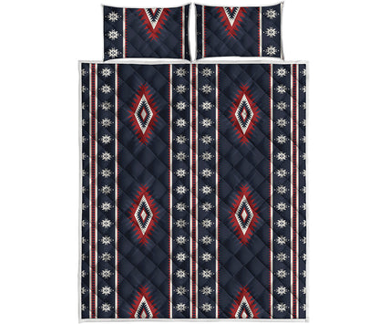 Native Tribal Navajo Pattern Print Quilt Bed Set