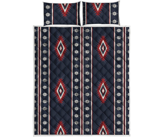 Native Tribal Navajo Pattern Print Quilt Bed Set