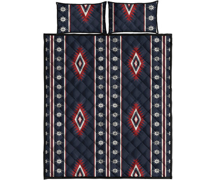 Native Tribal Navajo Pattern Print Quilt Bed Set