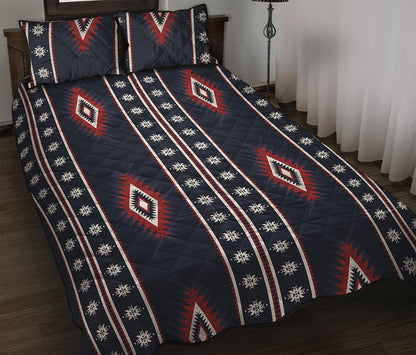 Native Tribal Navajo Pattern Print Quilt Bed Set