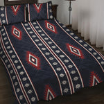 Native Tribal Navajo Pattern Print Quilt Bed Set