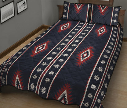 Native Tribal Navajo Pattern Print Quilt Bed Set