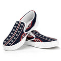 Native Tribal Navajo Pattern Print White Slip On Sneakers