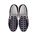 Native Tribal Navajo Pattern Print White Slip On Shoes