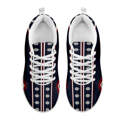 Native Tribal Navajo Pattern Print White Sneakers