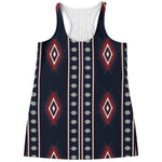 Native Tribal Navajo Pattern Print Women's Racerback Tank Top