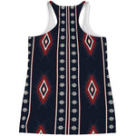 Native Tribal Navajo Pattern Print Women's Racerback Tank Top