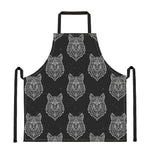 Native Tribal Wolf Pattern Print Apron
