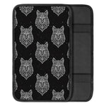 Native Tribal Wolf Pattern Print Car Center Console Cover