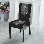 Native Tribal Wolf Pattern Print Dining Chair Slipcover